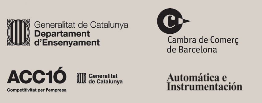 Empreses i institucions col·laboradores: UVic-UCC, Cambra de Comerç de Barcelona, Acc10, Departament d'Ensenyament de la Generalitat de Catalunya, Automática e Instrumentación
