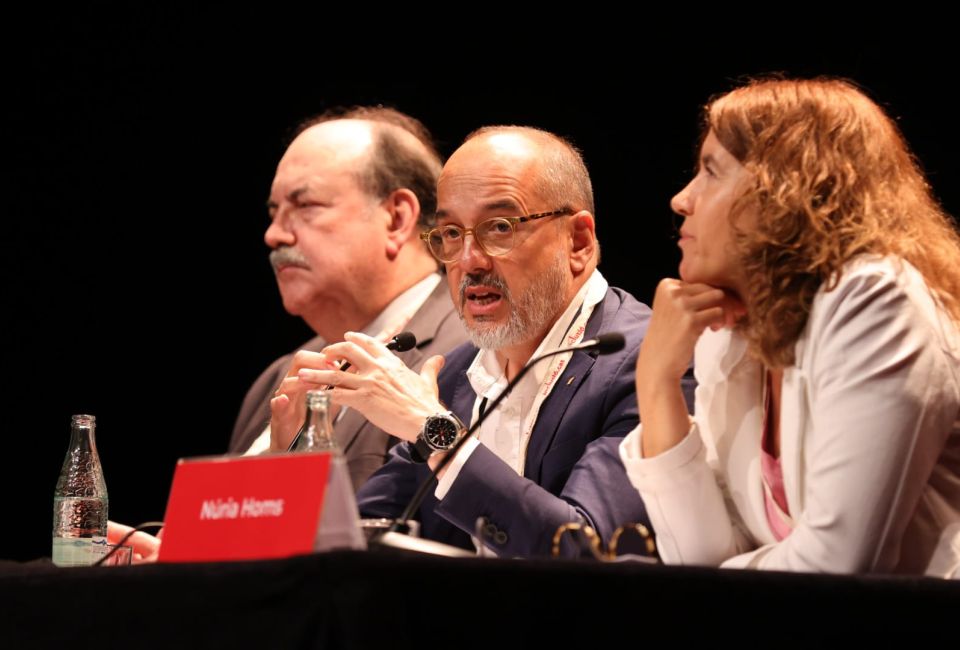 Carles Campuzano con Josep Eladi Baños y Núria Homs en el IV Congrés Inclusió.cat