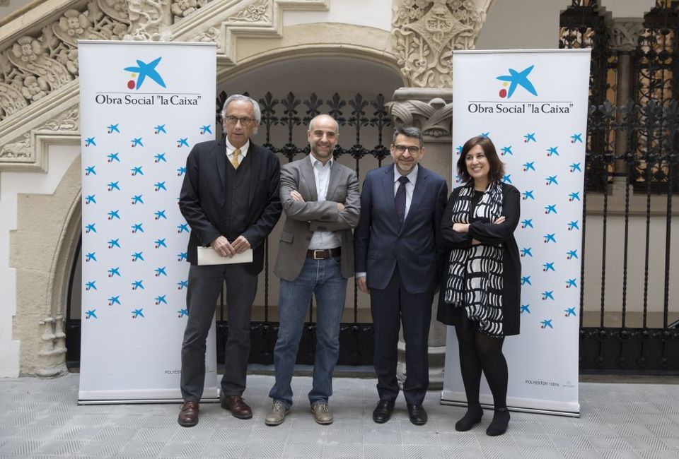 Clotet, Martínez-Picado, Font and Salgado at the study's presentation